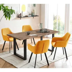 Wohnen Küchen-Essgruppen|Esszimmer Komplett*Esszimmer Sitzgruppe Set - Hemorian (fünfteilig)