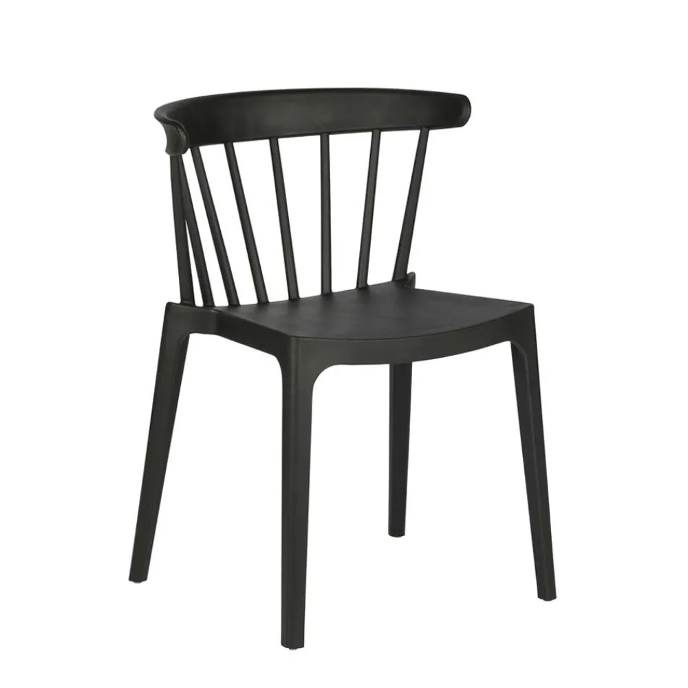 Wohnen Esszimmer Stapelstuhl in Schwarz - Excellenta (2er Set)