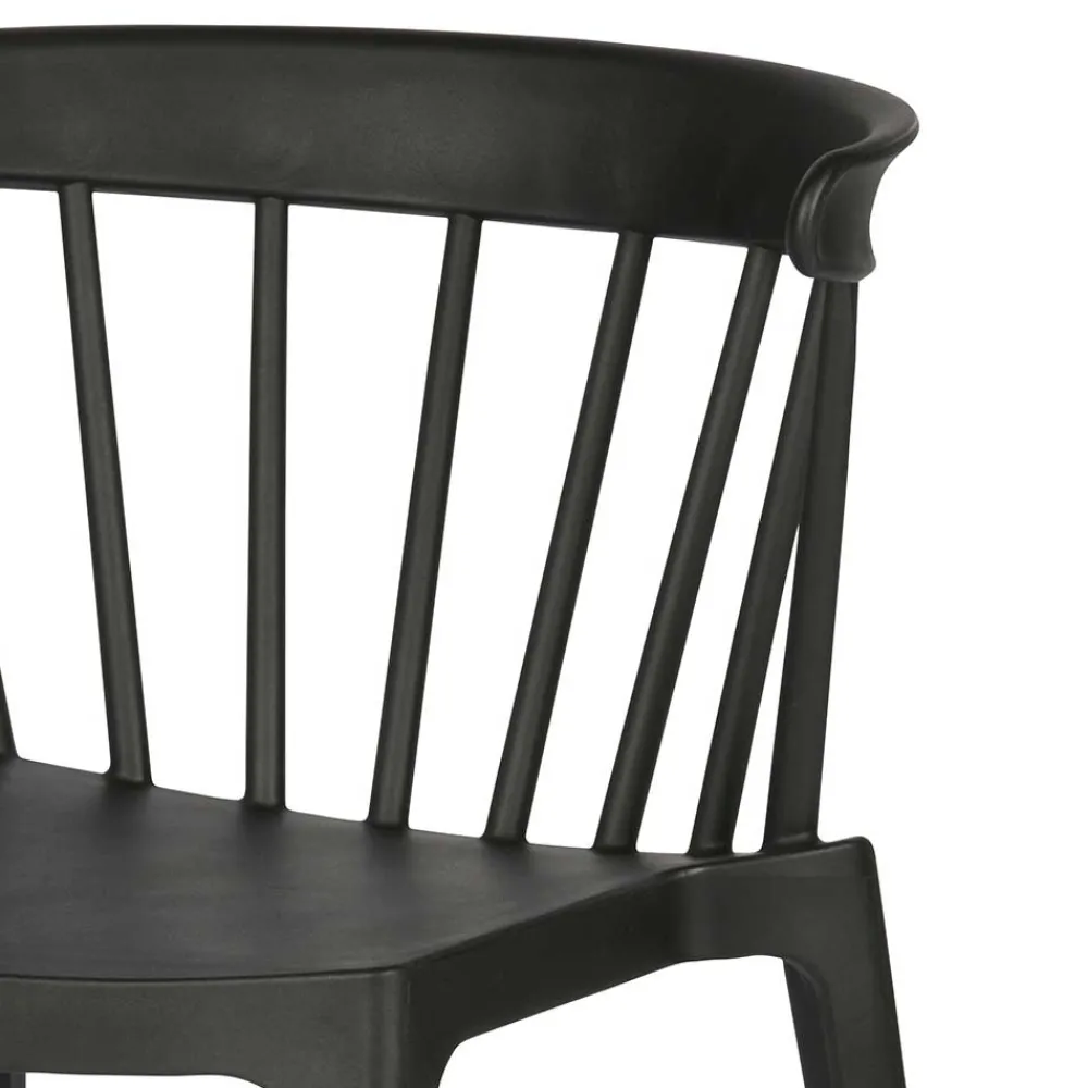 Wohnen Esszimmer Stapelstuhl in Schwarz - Excellenta (2er Set)