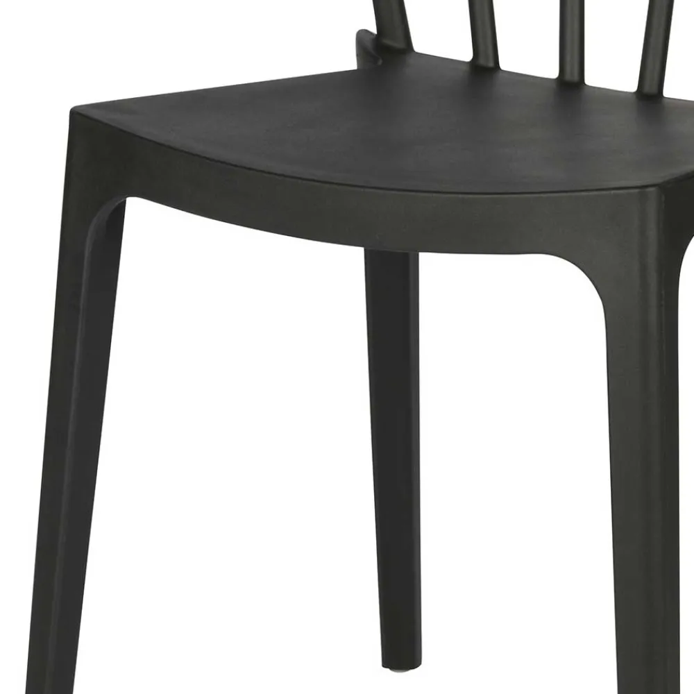 Wohnen Esszimmer Stapelstuhl in Schwarz - Excellenta (2er Set)