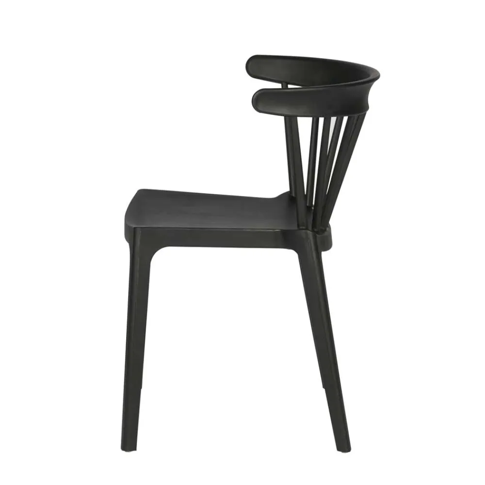 Wohnen Esszimmer Stapelstuhl in Schwarz - Excellenta (2er Set)