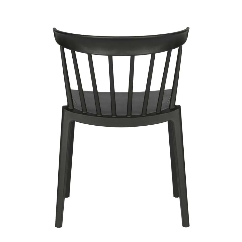 Wohnen Esszimmer Stapelstuhl in Schwarz - Excellenta (2er Set)