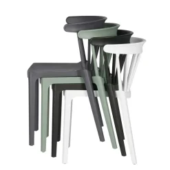 Wohnen Esszimmer Stapelstuhl in Schwarz - Excellenta (2er Set)