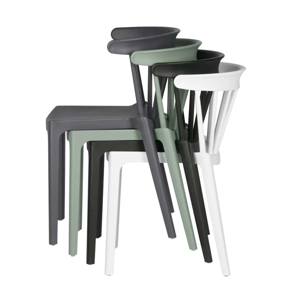 Wohnen Esszimmer Stapelstuhl in Schwarz - Excellenta (2er Set)