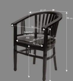 Wohnen Landhausmöbel|Wohnzimmerstühle*Esszimmer Stuhl Islando aus Akazie Massivholz