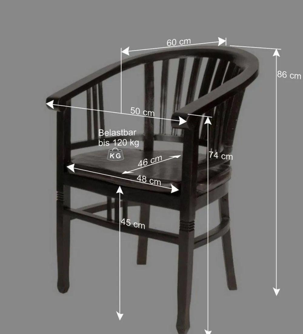 Wohnen Landhausmöbel|Wohnzimmerstühle*Esszimmer Stuhl Islando aus Akazie Massivholz