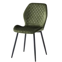 Wohnen Esszimmer Stuhlset in Dunkelgrün - Yalley (4er Set)