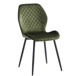 Wohnen Esszimmer Stuhlset in Dunkelgrün - Yalley (4er Set)