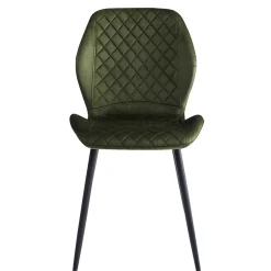 Wohnen Esszimmer Stuhlset in Dunkelgrün - Yalley (4er Set)