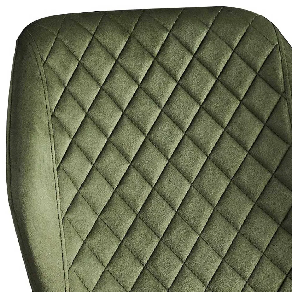 Wohnen Esszimmer Stuhlset in Dunkelgrün - Yalley (4er Set)