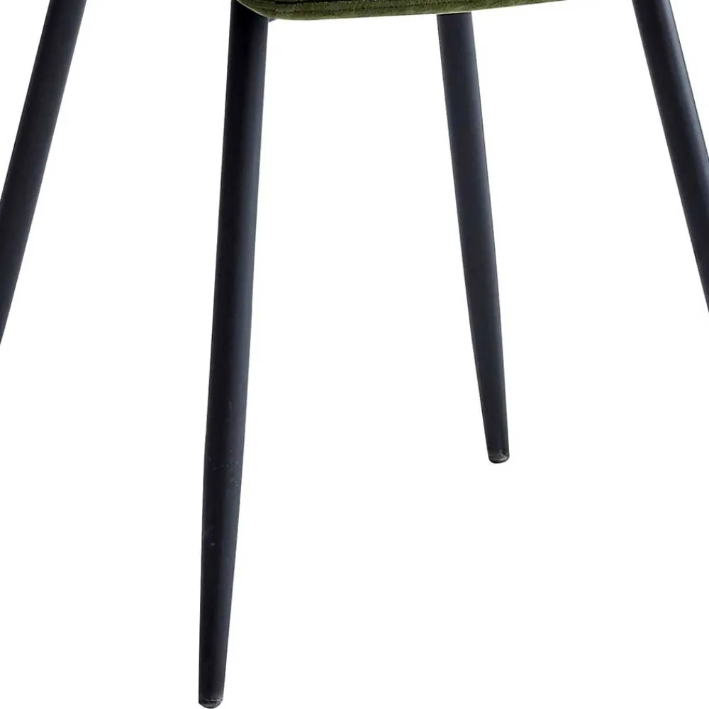 Wohnen Esszimmer Stuhlset in Dunkelgrün - Yalley (4er Set)