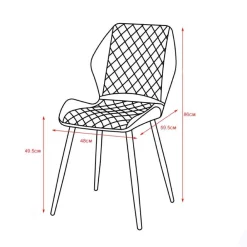 Wohnen Esszimmer Stuhlset in Dunkelgrün - Yalley (4er Set)