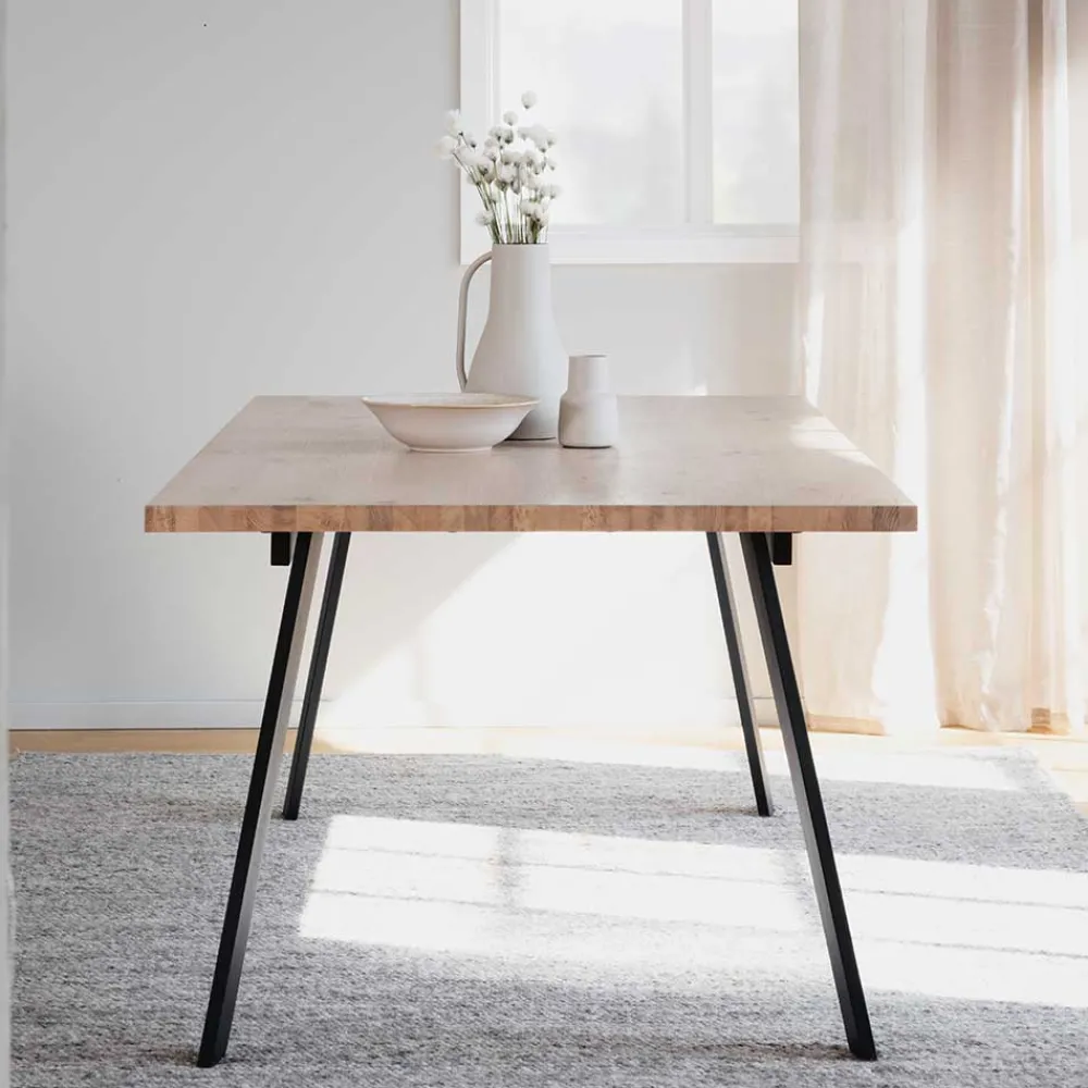 Wohnen Esszimmer Tisch in Eiche White Wash - Parida