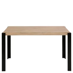 Wohnen Schwarze Möbel|Tische*Esszimmer Tisch in Holzoptik Eiche & Schwarz - Cigano