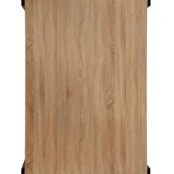 Wohnen Schwarze Möbel|Tische*Esszimmer Tisch in Holzoptik Eiche & Schwarz - Cigano