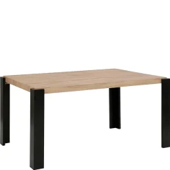 Wohnen Schwarze Möbel|Tische*Esszimmer Tisch in Holzoptik Eiche & Schwarz - Cigano