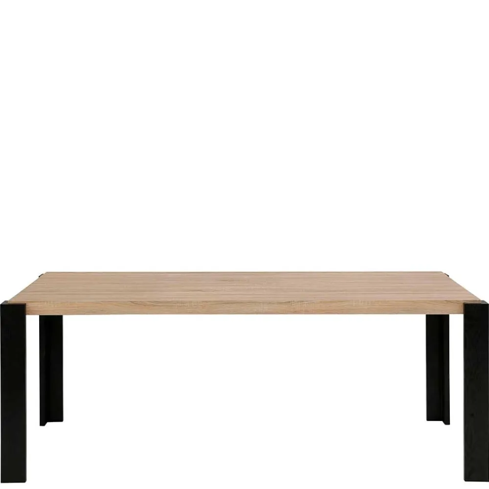 Wohnen Schwarze Möbel|Tische*Esszimmer Tisch in Holzoptik Eiche & Schwarz - Cigano