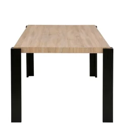 Wohnen Schwarze Möbel|Tische*Esszimmer Tisch in Holzoptik Eiche & Schwarz - Cigano