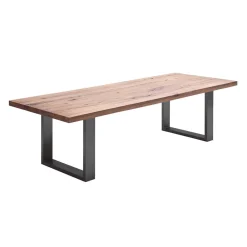 Wohnen Naturholzmöbel|Tische*Esszimmer Tisch mit dunkler Eichenplatte - Buleta