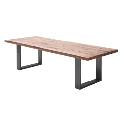 Wohnen Naturholzmöbel|Tische*Esszimmer Tisch mit dunkler Eichenplatte - Buleta