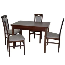 Wohnen Sitzgruppe|Küchen-Essgruppen*Esszimmer Tisch mit Stühlen Set - Renato (fünfteilig)