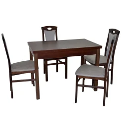 Wohnen Sitzgruppe|Küchen-Essgruppen*Esszimmer Tisch mit Stühlen Set - Renato (fünfteilig)