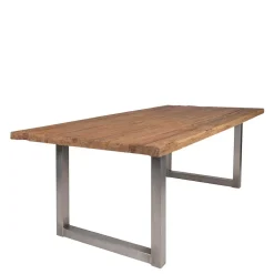 Wohnen Graue Möbel|Naturholzmöbel*Esszimmer Tisch mit Teak Altholz Platte - Malaya