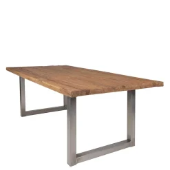 Wohnen Graue Möbel|Naturholzmöbel*Esszimmer Tisch mit Teak Altholz Platte - Malaya