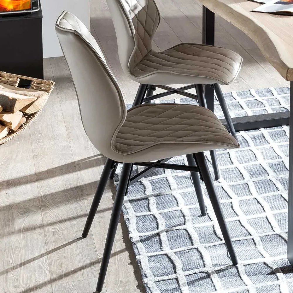 Wohnen Esszimmer Tischgruppe mit 4 Stühlen - Tilveta I (fünfteilig)