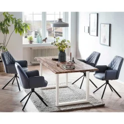 Wohnen Küchen-Essgruppen|Esszimmer Komplett*Esszimmer Tischgruppe modern - Robert (fünfteilig)