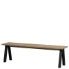 Wohnen Esszimmerbank aus Eiche und Metall - Besi