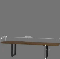 Wohnen Esszimmerbank aus Recyclingholz Mango - Acira