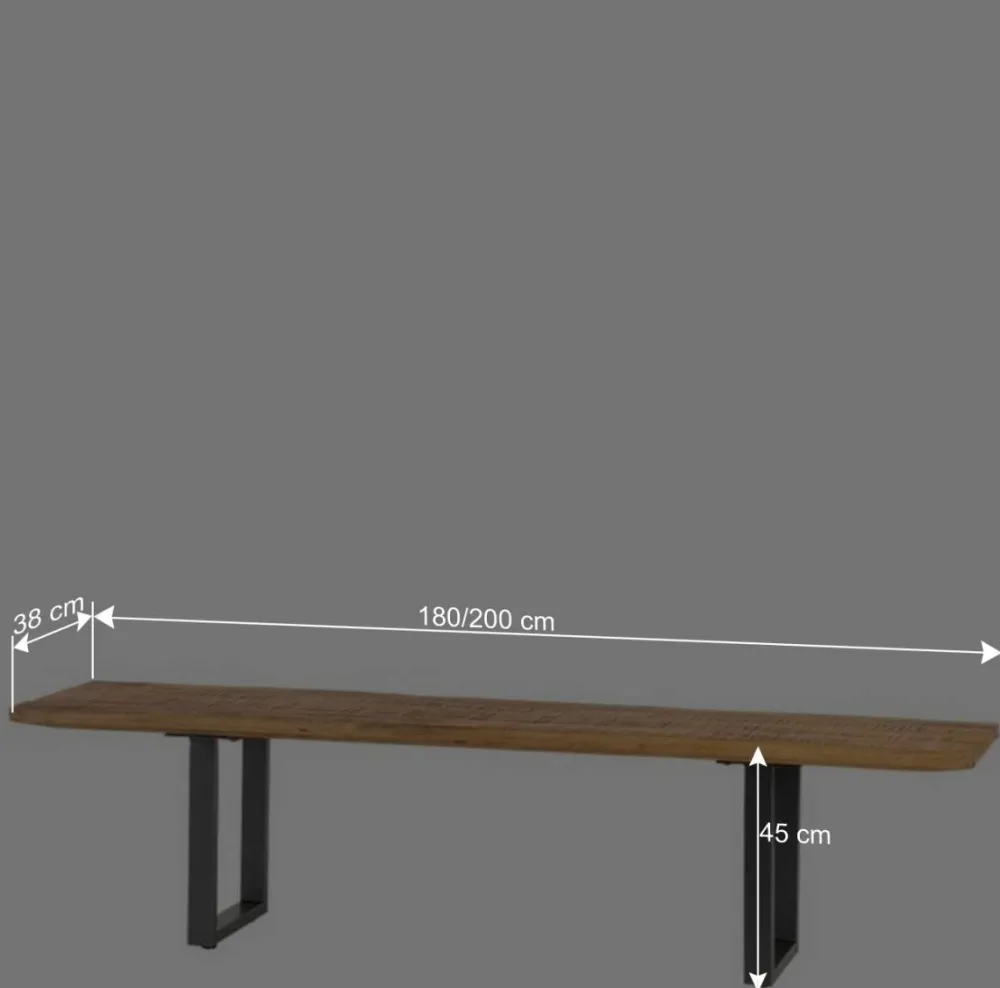 Wohnen Esszimmerbank aus Recyclingholz Mango - Acira