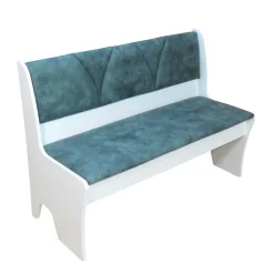 Wohnen Küchenbänke|Esszimmerbänke*Esszimmerbank in Vintage Blau & Weiß Oratio mit Stauraum