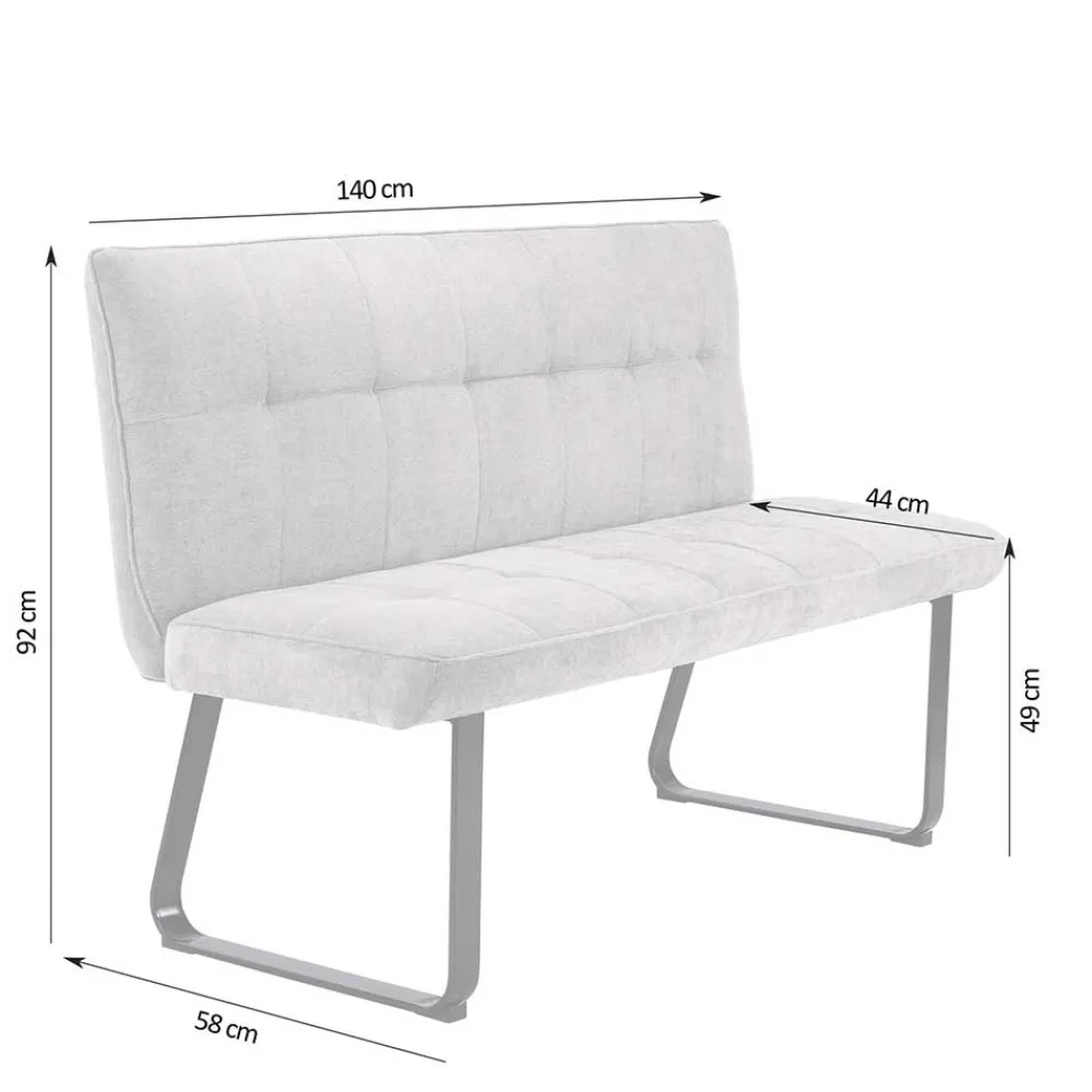 Wohnen Esszimmerbank mit Lehne modern - Ponzet