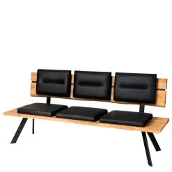 Wohnen Küchenbänke|Esszimmerbänke*Esszimmerbank mit Rückenlehne in Wildeiche - Piton