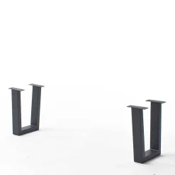 Wohnen Gartenbänke|Küchenbänke*Esszimmerbank mit Trapez-Bügelbeinen Anthrazit - Ramino