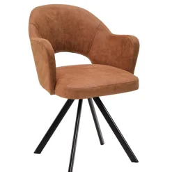 Wohnen Esszimmerstühle|Stühle*Esszimmer-Drehsessel in Cognac Braun - Sucrela