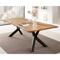 Wohnen Loft Möbel|Industrial Möbel*Esszimmergruppe mit Bank Set - Fanossy (sechsteilig)