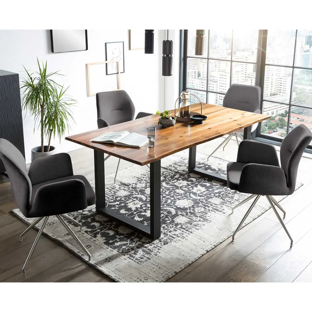 Wohnen Esszimmergruppe mit vier Stühlen - Tresrin (fünfteilig)