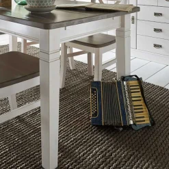 Wohnen Küchen-Essgruppen|Sitzgruppe*Esszimmergruppe Yoan in Weiß Grau (fünfteilig)