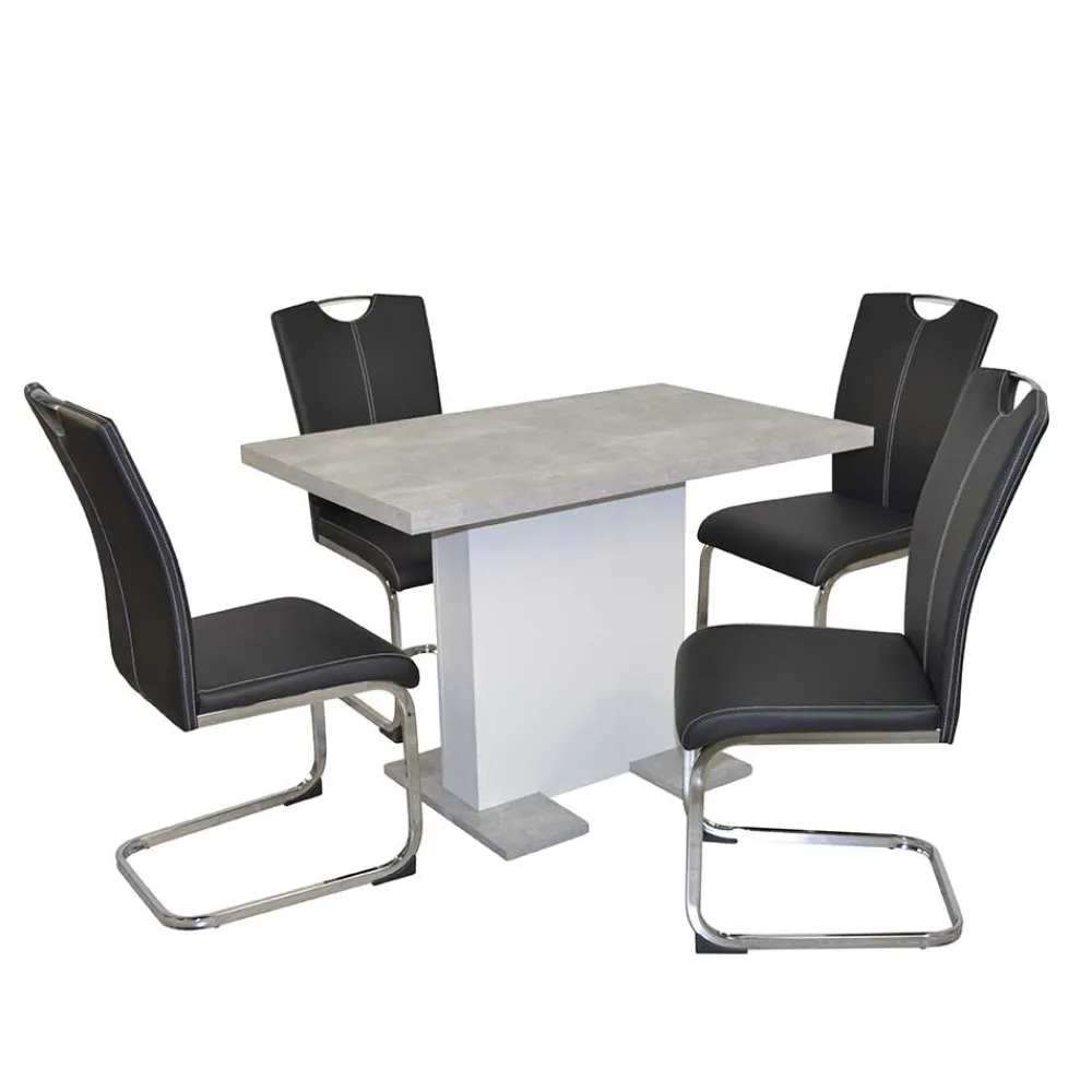 Wohnen Esszimmerkombination mit Säulentisch - Bahirah (fünfteilig)