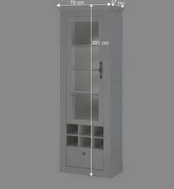 Wohnen Skandinavische Möbel|Wohnzimmer Komplett*Esszimmerschrank Set in weißer Holzoptik Pinie - Liancos (dreiteilig)