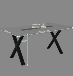Wohnen Küchen-Essgruppen|Esszimmer Komplett*Esszimmersitzgruppe inklusive sechs Stühle - Niam I (siebenteilig)