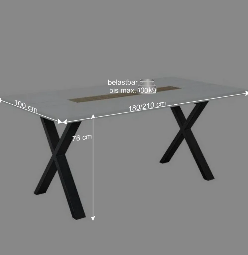 Wohnen Küchen-Essgruppen|Esszimmer Komplett*Esszimmersitzgruppe inklusive sechs Stühle - Niam I (siebenteilig)