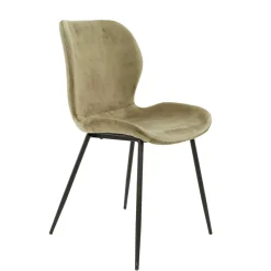 Wohnen Küchenstühle*Esszimmerstühle aus Samt Beige - Maudez (4er Set)