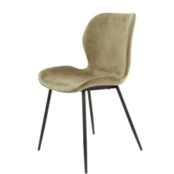 Wohnen Küchenstühle*Esszimmerstühle aus Samt Beige - Maudez (4er Set)