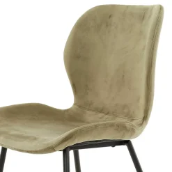 Wohnen Küchenstühle*Esszimmerstühle aus Samt Beige - Maudez (4er Set)