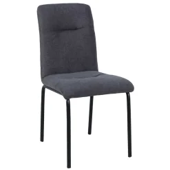 Wohnen Küchenstühle|Esszimmerstühle*Esszimmerstühle in Dunkelgrau & Schwarz - Frees (2er Set)