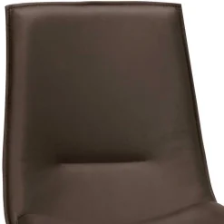 Wohnen Esszimmerstuhl aus Leder in Braun - Unkorian (2er Set)